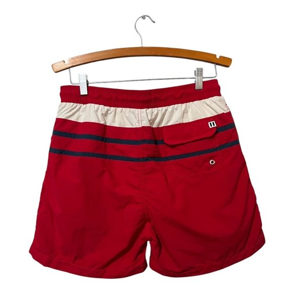 Solid & Striped Swim Trunks Large Red White Blue Patriotic USA - Picture 2 of 4